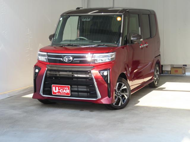 タント カスタムＸ　届出済未使用車　コーナーセンサー　１年間無料保証　パノラマカメラ　Ｂｌｕｅｔｏｏｔｈ　ＴＶ　ＬＥＤ　ワンオーナー　ＵＳＢ　９型ディスプレイオーディオ　キーフリー　運転席・助手席シートヒーター　両側パワースライドドア　電動パーキングブレーキ（2枚目）