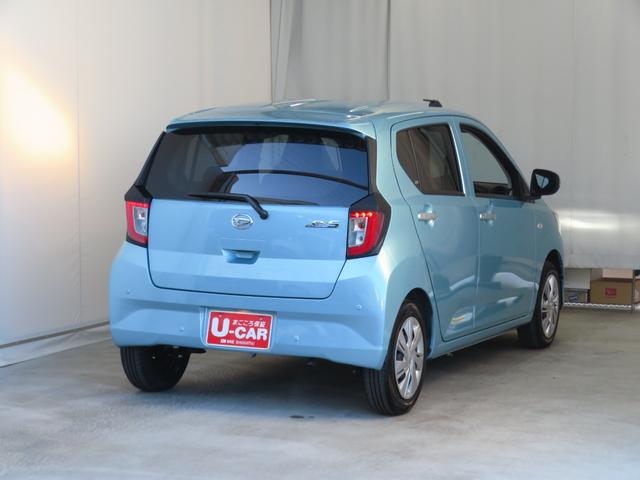 ミライース Ｘ　ＳＡＩＩＩ　　　　　マニュアルエアコン　１年間無料保証　盗難防止アラーム　試乗車ＵＰ　衝突回避支援ブレーキ機能　コーナーセンサー　電格ミラ　レーンキープアシスト　運転席助手席エアバック　点検記録簿付　１オーナー　ＬＥＤライト　キーレスキー　パワーウィンドウ（4枚目）