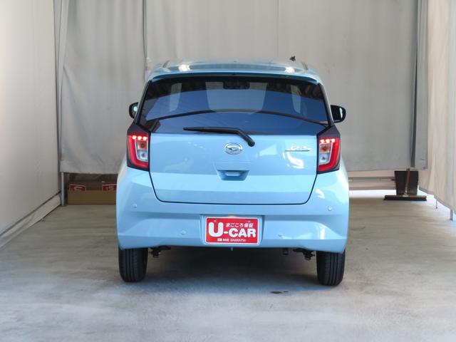 ミライース Ｘ　ＳＡＩＩＩ　　　　　マニュアルエアコン　１年間無料保証　盗難防止アラーム　試乗車ＵＰ　衝突回避支援ブレーキ機能　コーナーセンサー　電格ミラ　レーンキープアシスト　運転席助手席エアバック　点検記録簿付　１オーナー　ＬＥＤライト　キーレスキー　パワーウィンドウ（5枚目）