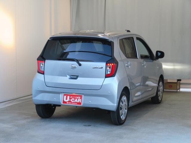 ミライース Ｘ　ＳＡＩＩＩ　　　　　　マニュアルエアコン　１年間無料保証　盗難防止アラーム　試乗車ＵＰ　衝突回避支援ブレーキ機能　コーナーセンサー　電格ミラ　レーンキープアシスト　　　点検記録簿付　１オーナー　ＬＥＤライト　キーレスキー　パワーウィンドウ　純正フロアマット（4枚目）