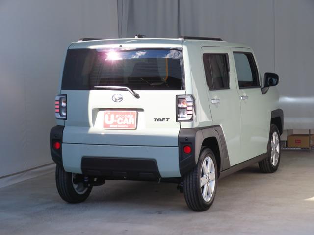 タフト G 純正9型ディスプレイオーディオ 1年間無料保証 アダプティブクルーズ コーナーセンサ シートH Iストップ リアカメラ プッシュスタート テレビ 点検記録簿 USB接続 電動パーキングブレーキ 運転席・助手席シートヒーター Bluetooth対応(4枚目)