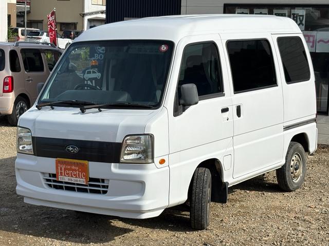 サンバーバン トランスポーター　グレードアップパッケージ　１年保証　両側スライドドア　パワーステアリング　エアコン　キーレス　インパネＡＴ　集中ドアロック　新品バッテリー　ＡＭラジオ　運転席エアバック　取扱説明書　記録簿（5枚目）