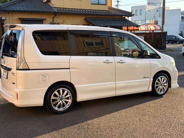 セレナ ライダー S-ハイブリッド 禁煙車 社外ナビTV Bモニター ETC ドラレコ 左右パワースライドドア LEDライト 純正エアロ 社外アルミホイール(6枚目)