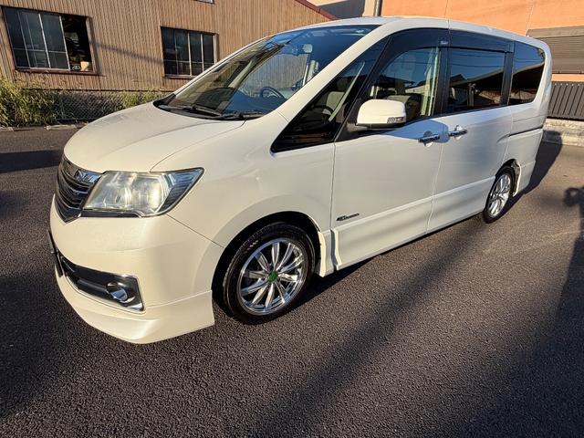 セレナ ライダー S-ハイブリッド 禁煙車 社外ナビTV Bモニター ETC ドラレコ 左右パワースライドドア LEDライト 純正エアロ 社外アルミホイール(11枚目)