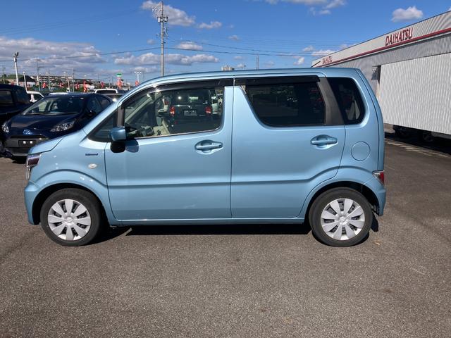 ワゴンＲ ハイブリッドＦＸ　セーフティＰ　純正ナビ　フルセグ　Ｂｌｕｅｔｏｏｔｈ　ワンオーナー　ｉストップ　誤発進抑制装置　スマキー　横滑り防止装置付　ＰＳ　イモビライザー　フルフラットシート　前席シートヒーター　オートエアコン（5枚目）