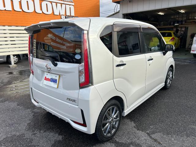 ムーヴ カスタム RS ハイパーSAII ターボ車 SDナビ Bluetoothオーディオ フルセグTV バックモニター LEDヘッドライト ETC ハーフレザーシート スマートキー2本 プッシュ 車線逸脱警報 横滑り防止(8枚目)