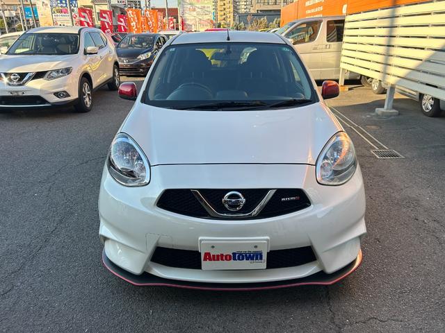 マーチ ニスモ 純正SDナビ Bluetoothオーディオ フルセグTV バックモニター スマートキー ETC 純正16インチアルミ フルエアロ オートエアコン 専用ステアリング(4枚目)