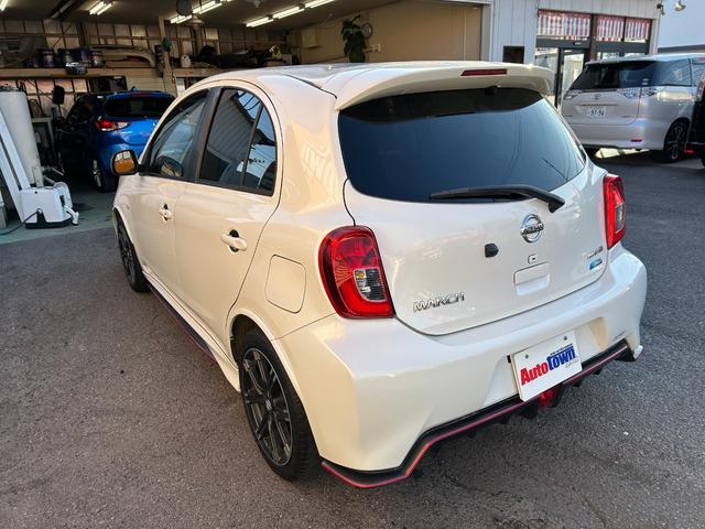 マーチ ニスモ 純正SDナビ Bluetoothオーディオ フルセグTV バックモニター スマートキー ETC 純正16インチアルミ フルエアロ オートエアコン 専用ステアリング(6枚目)