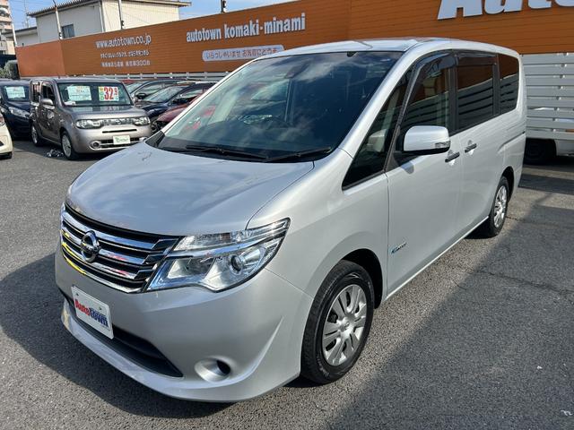 セレナ ２０Ｘ　Ｓ－ハイブリッド　１年保証付　純正ＳＤナビ　Ｂｌｕｅｔｏｏｔｈオーディオ　フルセグＴＶ　ＤＶＤ再生　スマートキー　プッシュスタート　左側パワースライド　ＥＴＣ　エマージェンシーブレーキ　オートエアコン　禁煙車（6枚目）