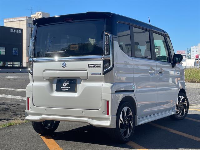スペーシアカスタム ハイブリッドXS 届出済未使用車 360カメラ 運転席助手席エアバック サイドカーテンエアバック 両側電動パワースライドドア LEDヘッドライト 電動格納ドアミラー スマートキー オートクルーズコントロール(3枚目)