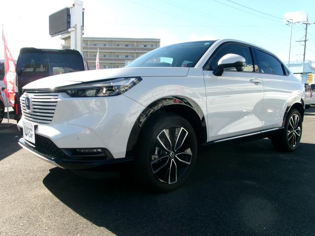 ヴェゼル e:HEV Z ホンダブラインドスポットインフォメーション 後退出庫サポ-ト マルチビューカメラシステム 運転席+助手席シ-トヒ-タ コンビシ-ト 18インチAW ETC2.0 フルセグTV 記録簿ワンオーナ 禁煙車(2枚目)