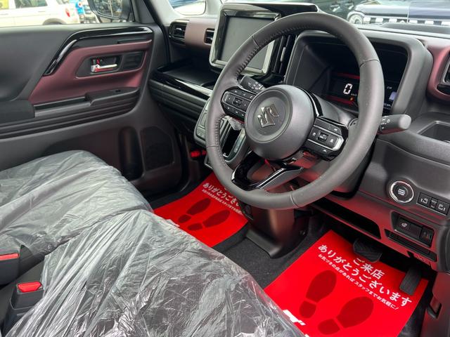 スペーシアカスタム ハイブリッドXSターボ 届出済未使用車・2WD・CVT・LEDヘッドライト・電動パーキングブレーキ・シートヒーター・両側電動スライド・ステアリングヒーター・マルチユースフラップ・15インチアルミ・USBソケット・本革ハンドル(22枚目)