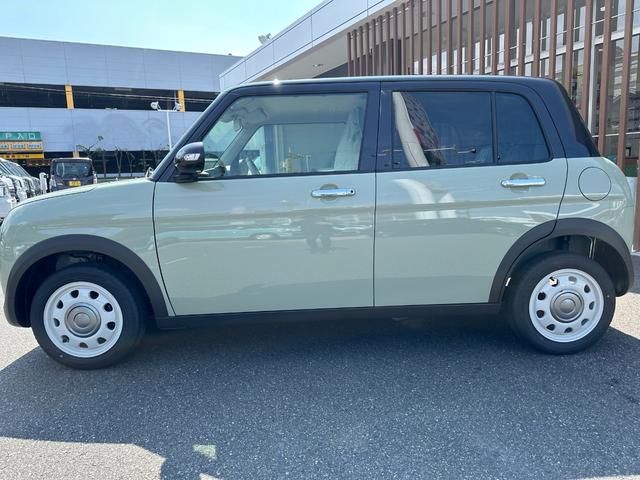 アルトラパンＬＣ Ｘ　２ＷＤ・ＡＴ・届出済未使用車・ツートンルーフ・スズキセーフティサポート・プッシュスタート・ＬＥＤヘッドライト・アルミホイール・シートヒーター・ＵＳＢ電源ソケット・６スピーカー・プレミアムＵＶガラス（12枚目）