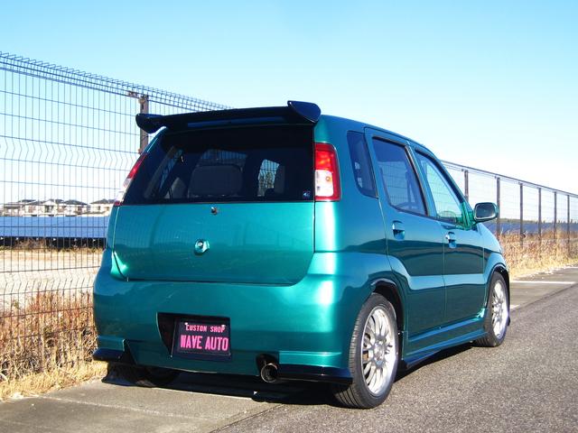 Kei N-1 Keiワンオフカスタム 5速マニュアル ターボ タケローズ改フルエアロ ローダウン 社外スポーツマフラー 16インチアルミ 新品タイヤ オリジナルアイライン オリジナルカラー色替え全塗装(15枚目)