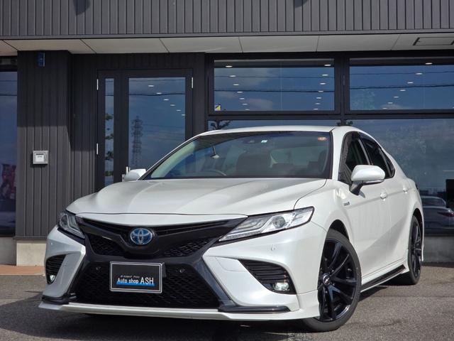 カムリ WS 禁煙/全国対応第三者機関保証1年付き/TRDフルエアロ/TRDアルミ/LEDヘッドライト/ブラックハーフレザーシート/メーカーOPナビ/フルセグ/Bluetooth/前後コーナーセンサー(2枚目)