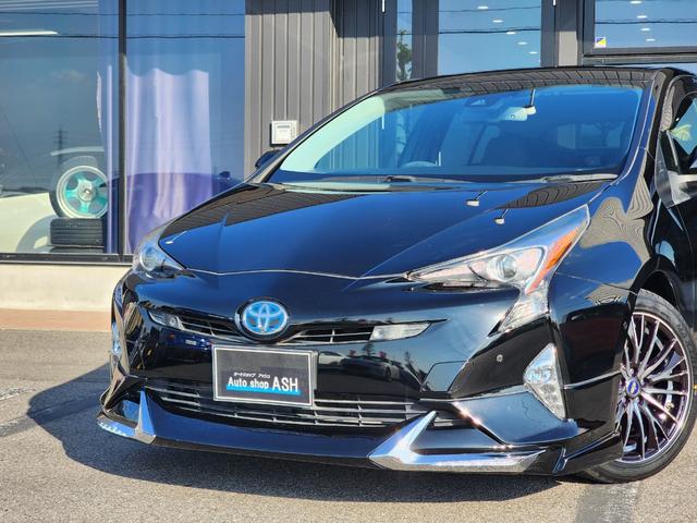 プリウス Ｓ　禁煙車／全国対応１年保証付き／フルエアロ／社外１７インチＡＷ／ヘッドアップディスプレイ／ＳＤナビ／地デジＴＶ／Ｂｌｕｅｔｏｏｔｈ／バックカメラ／衝突被害軽減ブレーキ／コーナーセンサー（4枚目）
