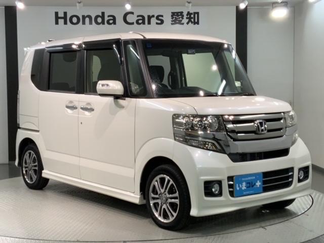 N-BOXカスタム G・Lパッケージ いまコレ+新品マット付 1年保証 ナビVXM-155VSi TV Rカメラ BTオ-ディオ DVD ドラレコ HID VSA アルミ スマ-トキ- スペアキ- 盗難防止装置 整備記録簿 ベンチシ-ト(52枚目)