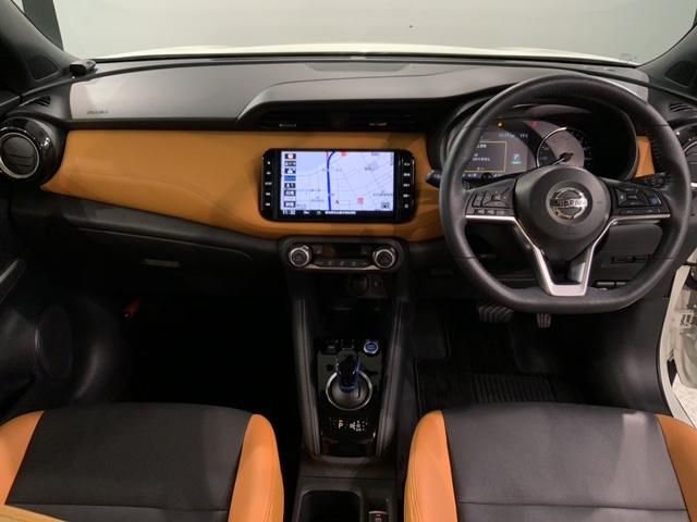 キックス Ｘツートーンインテリアエディション　２ト－ン　最長５年保証　純正ナビ　ＴＶ　Ｒカメラ　マルチビュー　ＣＤ録音　ＢＴオ－ディオ　ＤＶＤ　ドラレコ　衝突軽減Ｂ　ＥＴＣ　ＬＥＤライト　横滑り防止　シートヒーター　クルコン　アルミ　フォグ（8枚目）