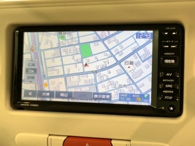 ミラココア ココアＸ　１年保証　ワンオーナー　純正ナビ　ＴＶ　Ｒカメラ　ベンチシート　ドアバイザー　スマートキー　盗難防止装置　整備記録簿　ＡＡＣ　Ｗエアバッグ　セキュリティー　パワーウインド　フルフラット　インテリキー（5枚目）