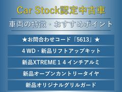 新品リフトアップ　新品ＸＴＲＥＭＥ１４インチアルミ　新品オープンカントリーホワイトレタータイヤ　オリジナルグリルガード　ルーフラック　ＴＳＳ　メモリーナビＴＶ　バックカメラ　キーレス　ＥＴＣ 2