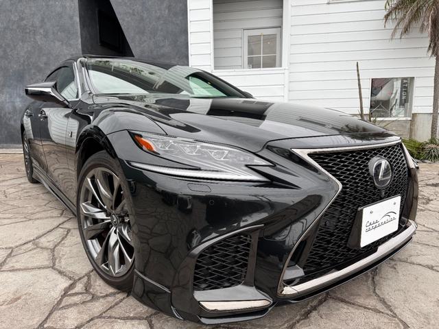 LS LS500h Fスポーツ 4WD サンルーフ TRDエアロF/S/R TRDマフラー デジタルインナーミラー パノラミックビューモニター ブラインドスポットモニター ヘッドアップディスプレイ パワートランク 純正ナビ ETC(10枚目)