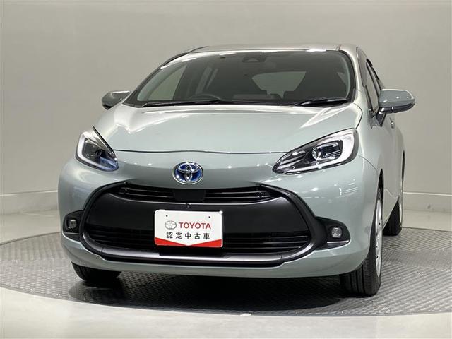 アクア X 踏み間違い防止 100V イモビ ナビ LEDヘッドライト スマートキー 横滑り防止機能 キーレスエントリー オートクルーズ オートエアコン 元試乗車 ETC カーテンエアバッグ DVD再生 ABS(2枚目)