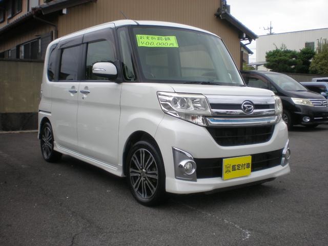 タント カスタムＲＳ　ターボ車　純正８インチナビ　フルセグＴＶ　バックカメラ　純正ドラレコ　ＥＴＣ　ＣＤ　ＤＶＤ再生　Ｂｌｕｅｔｏｏｔｈ　プッシュスタート　両側パワースライドドア　オートライト　純正１５インチＡＷ　禁煙車（3枚目）