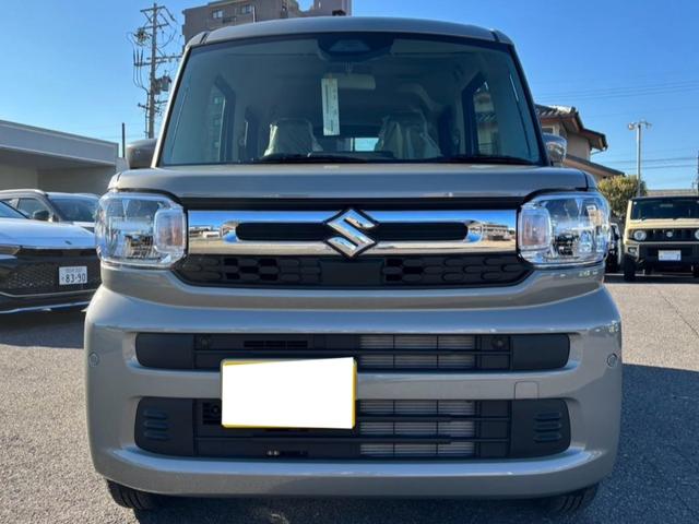 スペーシア ハイブリッドX 届出済未使用車 両側電動スライドドア 衝突被害軽減システム オートライト LEDヘッドランプ スマートキー アイドリングストップ 電動格納ミラー シートヒーター ベンチシート CVT(3枚目)