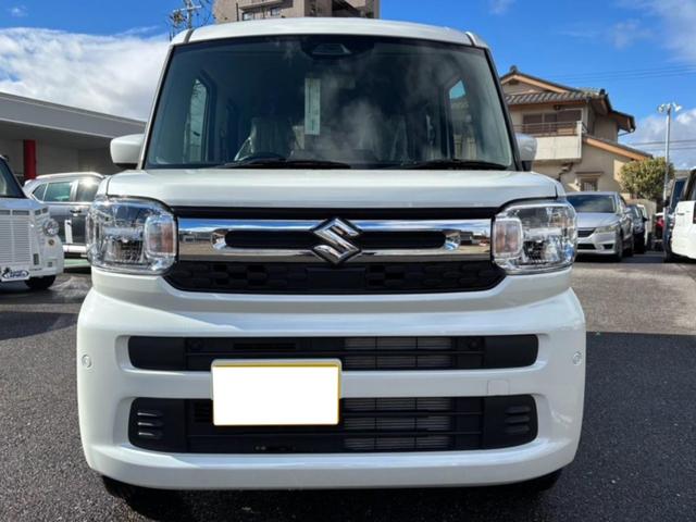 スペーシア ハイブリッドG 届出済未使用車 衝突被害軽減装置 スマートキー LEDヘッドライト クリアランスソナー 両側スライドドア オートマチックハイビーム ステアリングスイッチ オートエアコン オートライト ベンチシート(3枚目)