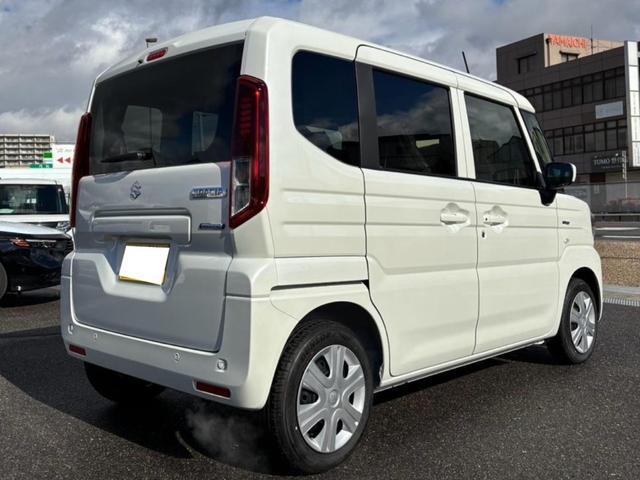 スペーシア ハイブリッドG 届出済未使用車 衝突被害軽減装置 スマートキー LEDヘッドライト クリアランスソナー 両側スライドドア オートマチックハイビーム ステアリングスイッチ オートエアコン オートライト ベンチシート(6枚目)