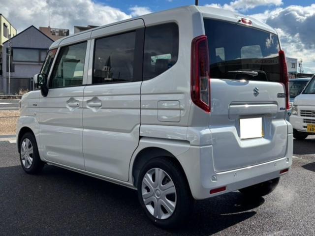 スペーシア ハイブリッドG 届出済未使用車 衝突被害軽減装置 スマートキー LEDヘッドライト クリアランスソナー 両側スライドドア オートマチックハイビーム ステアリングスイッチ オートエアコン オートライト ベンチシート(8枚目)