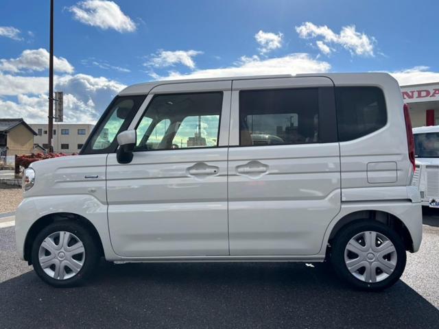 スペーシア ハイブリッドG 届出済未使用車 衝突被害軽減装置 スマートキー LEDヘッドライト クリアランスソナー 両側スライドドア オートマチックハイビーム ステアリングスイッチ オートエアコン オートライト ベンチシート(9枚目)