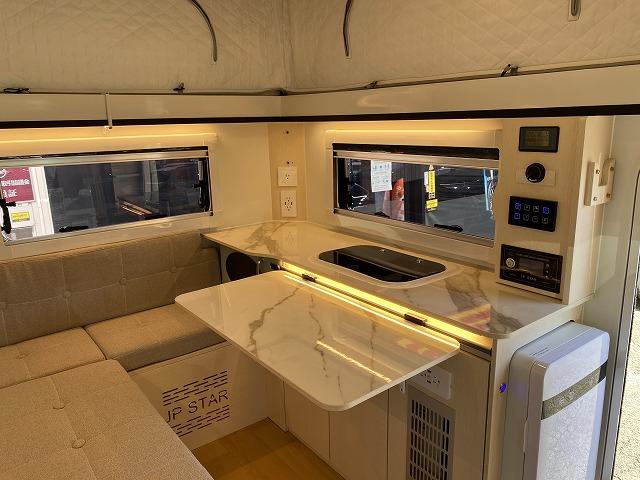 ハイゼットトラック 　ＪＰスターＨＡＰＰＹ１プラスＣＩＴＹ／４ＷＤ／ポップアップルーフ車／１２Ｖエアコン／冷蔵庫／リチウムＢＴ４００ＡＨ／電子レンジ／前後スタビライザー／ＪＰオプションＡＷ／ベバストＦＦヒーター／ソーラーＰ（37枚目）