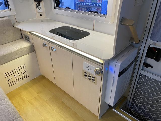 ハイゼットトラック JPスターHAPPY1プラス/4WD/12Vエアコン/FFヒーター/冷蔵庫/リチウムBT400AH/電子レンジ/リアTV/MAXファン/前後スタビライザー/JPオプションAW/JPBOX/強化ブレーキ(33枚目)