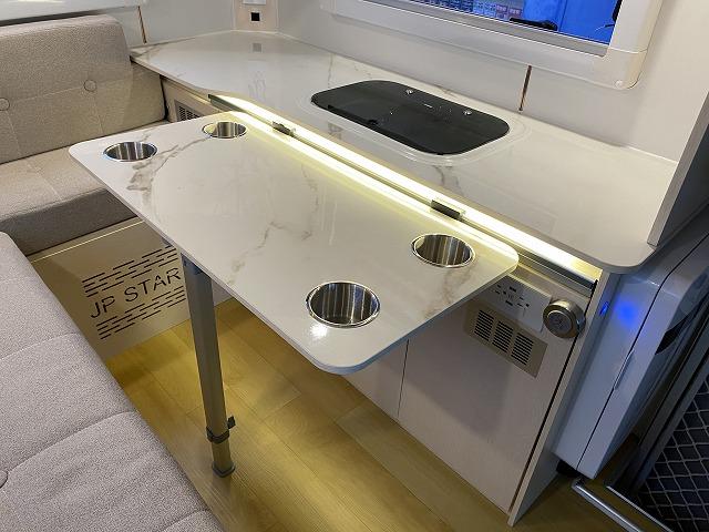 ハイゼットトラック JPスターHAPPY1プラス/4WD/12Vエアコン/FFヒーター/冷蔵庫/リチウムBT400AH/電子レンジ/リアTV/MAXファン/前後スタビライザー/JPオプションAW/JPBOX/強化ブレーキ(36枚目)