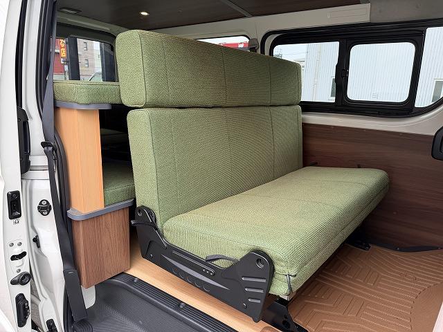 ハイエースバン トイファクトリー製グリーンバディ/ディーゼル4WD/電装パッケージ/2段ベッドマット/FFヒーター/TRDフロントスポイラー/ライノラックルーフラック・オーニング/リアラダー/トヨタTSS(15枚目)