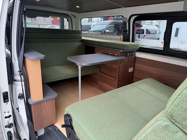 ハイエースバン トイファクトリー製グリーンバディ/ディーゼル4WD/電装パッケージ/2段ベッドマット/FFヒーター/TRDフロントスポイラー/ライノラックルーフラック・オーニング/リアラダー/トヨタTSS(16枚目)