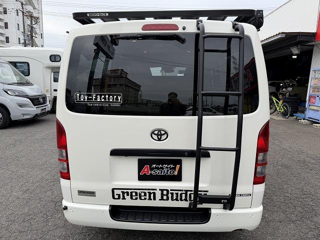 ハイエースバン トイファクトリー製グリーンバディ/ディーゼル4WD/電装パッケージ/2段ベッドマット/FFヒーター/TRDフロントスポイラー/ライノラックルーフラック・オーニング/リアラダー/トヨタTSS(34枚目)