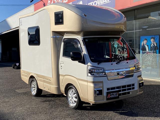 ハイゼットトラック 　ＪＰスターＨＡＰＰＹ１＋／４ＷＤ／ワンオーナー車／１２Ｖエアコン／冷蔵庫／リチウムＢＴ４００ＡＨ／電子レンジ／前後スタビライザー／強化ショック＆リーフ／ＪＰオプションＡＷ／ＦＦヒーター／ソーラーパネル（11枚目）
