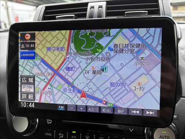 ランドクルーザープラド TX 4WD ディーゼル サンルーフ SDナビ バックカメラ クルーズコントロール フルセグTV ブルートゥース スマートキー LEDヘッドライト ETC 純正17インチアルミホイール フォグ オートAC(5枚目)