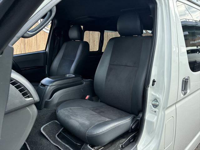 ハイエースバン ロングスーパーGL モデリスタフロントエアロ 15インチアルミホイール セーフティセンス バックカメラ ETC SDナビ Bluetooth フルセグ ハーフレザーシート 両側スライドドア オートハイビーム 盗難防止装置(33枚目)