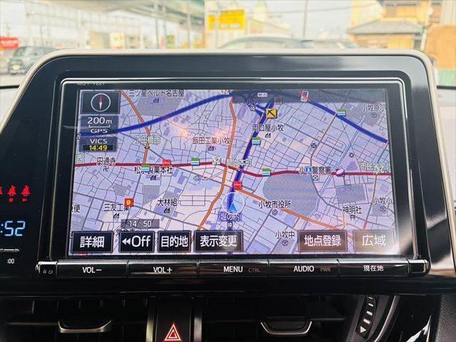 Ｃ－ＨＲ Ｇ　純正９インチナビ　ウェルカムライト　ＢＳＭ　ＥＴＣ　Ｂｌｕｅｔｏｏｔｈ　レーダークルーズコントロール　衝突軽減ブレーキ　シートヒーター　ハーフレザーシート　フルセグＴＶ　バックカメラ（4枚目）