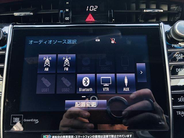 ハリアーハイブリッド プレミアム　アドバンスドパッケージ　グー故障診断実施済み　純正８型ナビ　ＪＢＬサウンド　レーダークルーズコントロール　全方位カメラ　シートヒーター　禁煙車　衝突軽減ブレーキ　　Ｂｌｕｅｔｏｏｔｈ　ウッドコンビＨ　電動チルトステア　４ＷＤ（5枚目）