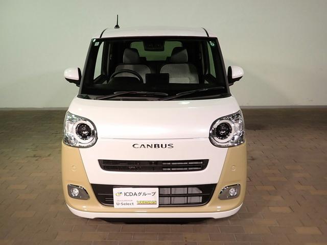 ムーヴキャンバス ストライプスＧ　届出済未使用車　オーディオレス　パノラマモニター対応アップグレードパック　両側パワスラ　衝突軽減ブレーキ　ＬＥＤオートライト　プッシュスタート　シートヒーター　Ａストップ　コーナーセンサー　禁煙車（27枚目）