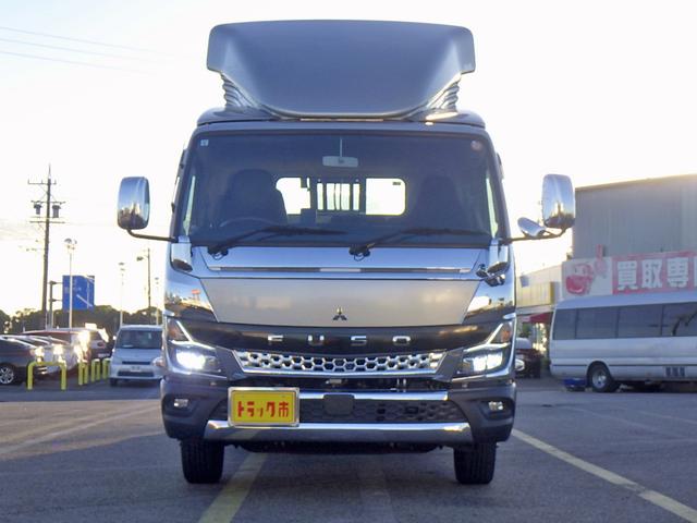 キャンター  3.5トン 1台積みキャリアカー カスタムグレード フルフラット ウインチ ラジコン ステンレス工具箱 純正エアディフレクター 車線逸脱警報 衝突軽減ブレーキ ナビTV ETC 3500kg AT(3枚目)