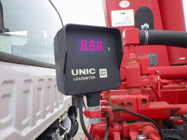 フォワード  2.45トン 4段クレーン付き平ボディー ラジコン フックイン 2.93t吊り 差し違いアウトリガー 左右アオリバランサー ユニック 衝突軽減ブレーキ 坂道発進補助装置 ETC 2450kg 6MT(13枚目)