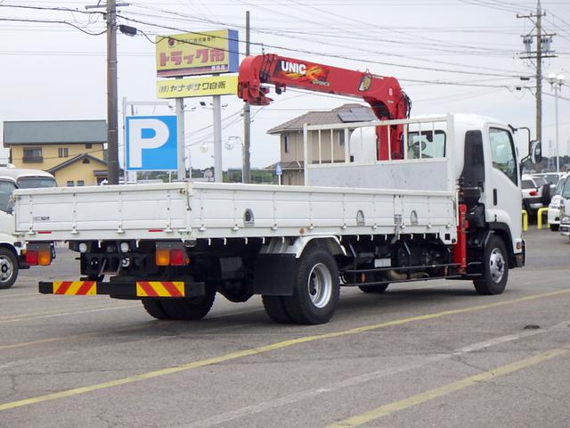 フォワード  2.45トン 4段クレーン付き平ボディー ラジコン フックイン 2.93t吊り 差し違いアウトリガー 左右アオリバランサー ユニック 衝突軽減ブレーキ 坂道発進補助装置 ETC 2450kg 6MT(37枚目)