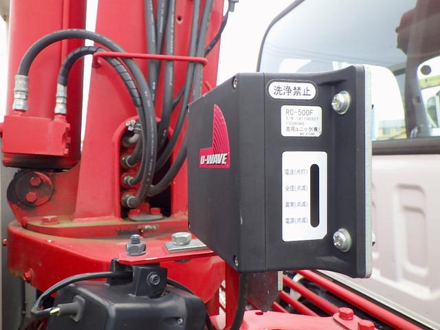 フォワード  2.45トン 4段クレーン付き平ボディー ラジコン フックイン 2.93t吊り 差し違いアウトリガー 左右アオリバランサー ユニック 衝突軽減ブレーキ 坂道発進補助装置 ETC 2450kg 6MT(43枚目)