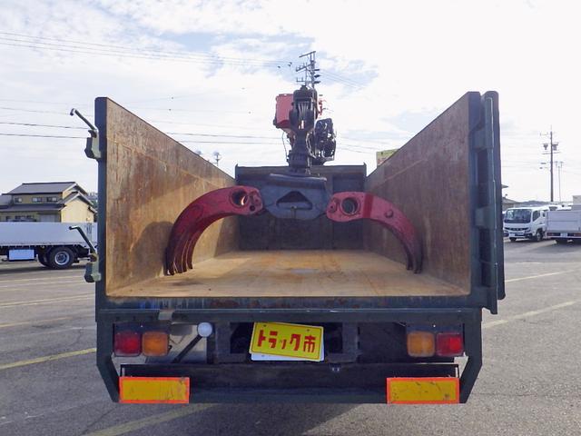 ヒノレンジャー 　４．９トン　３段クレーン　グラップル付　増トン　スクラップ運搬車　トップシート　ＨＡＲＤＯＸコンテナ　総荷重２．９８ｔ／２．９ｍ　　作業半径７．６２ｍ　坂道補助　保証書　４９００ｋｇ　６ＭＴ（7枚目）