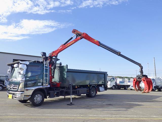 ヒノレンジャー 　４．９トン　３段クレーン　グラップル付　増トン　スクラップ運搬車　トップシート　ＨＡＲＤＯＸコンテナ　総荷重２．９８ｔ／２．９ｍ　　作業半径７．６２ｍ　坂道補助　保証書　４９００ｋｇ　６ＭＴ（43枚目）